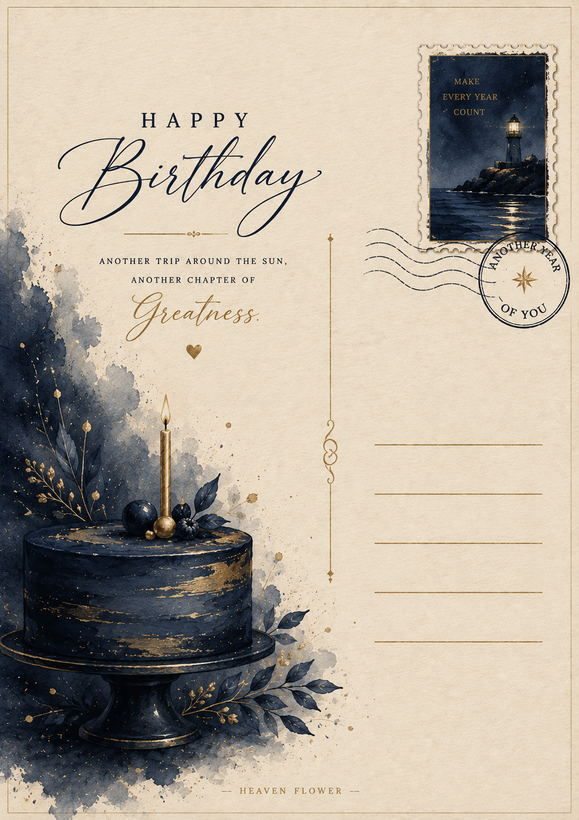 کارت پستال happy birthday men