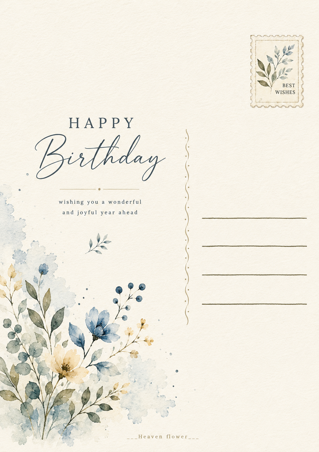 کارت پستال Birthday Bloom