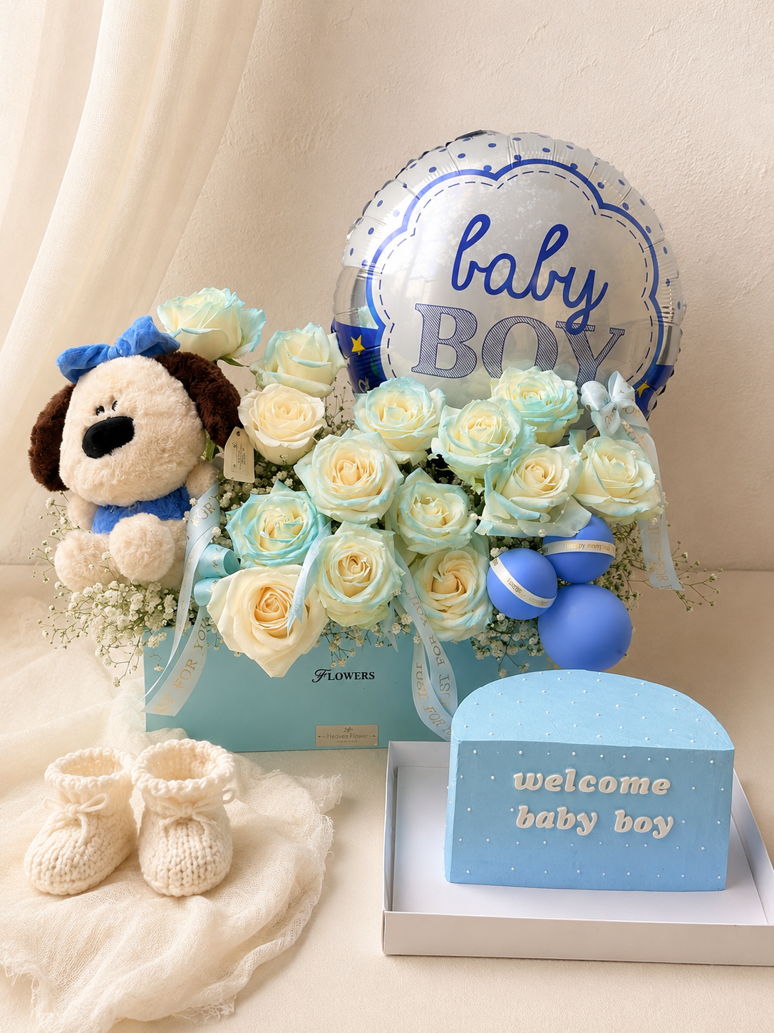 پکیج گل و کیک baby