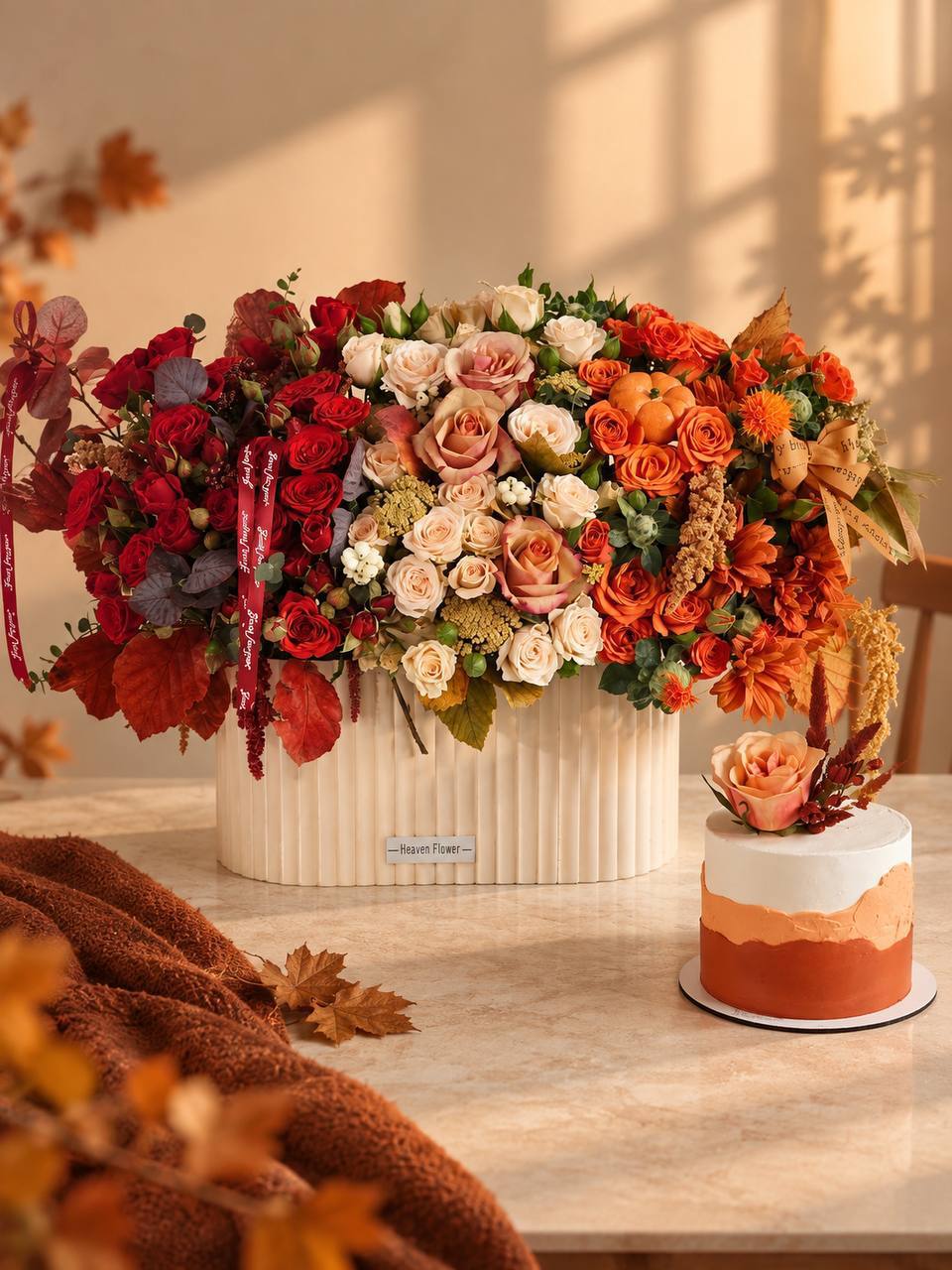 پکیج گل و کیک پاییز۳